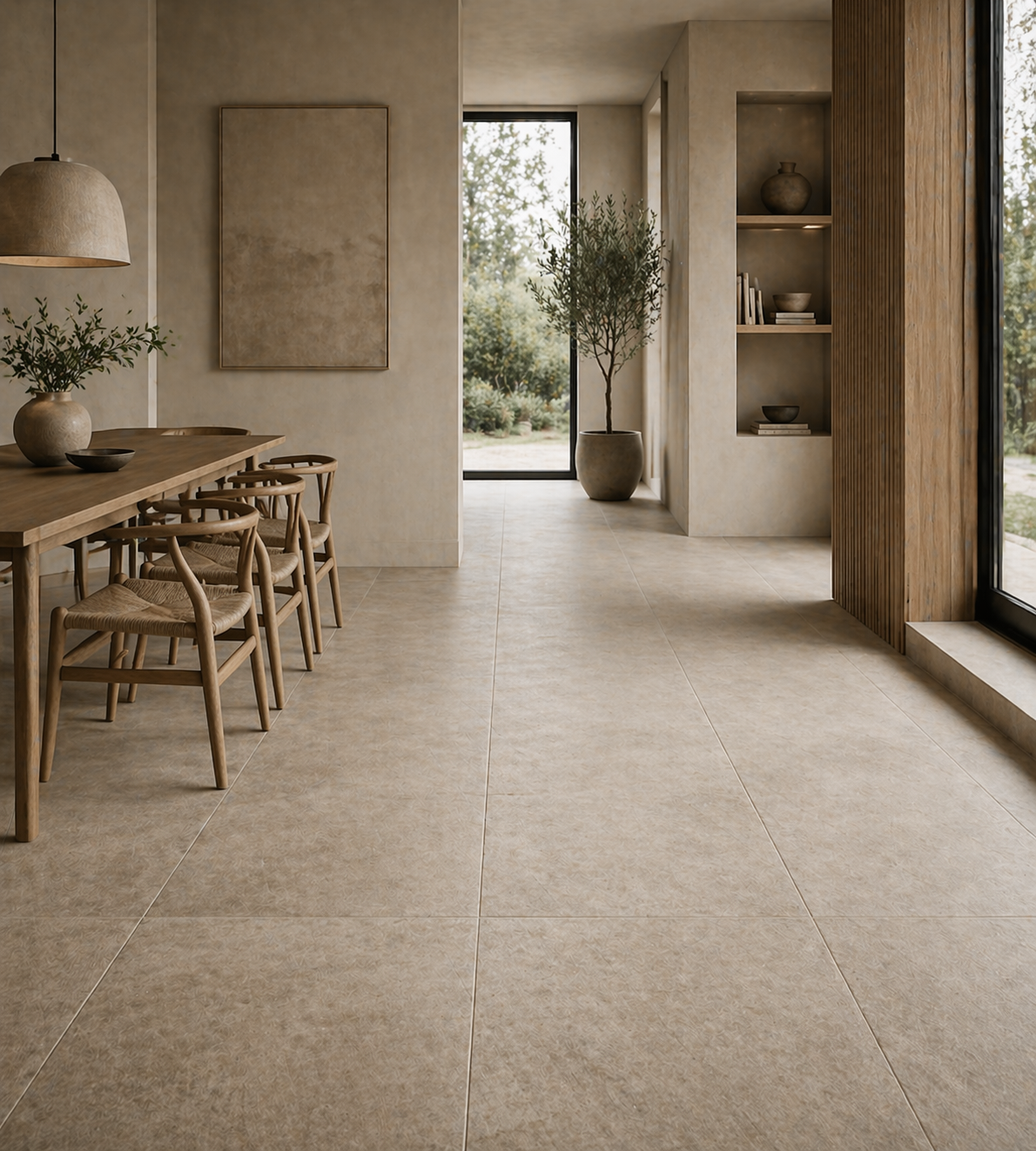 Klinker i lyst materiale